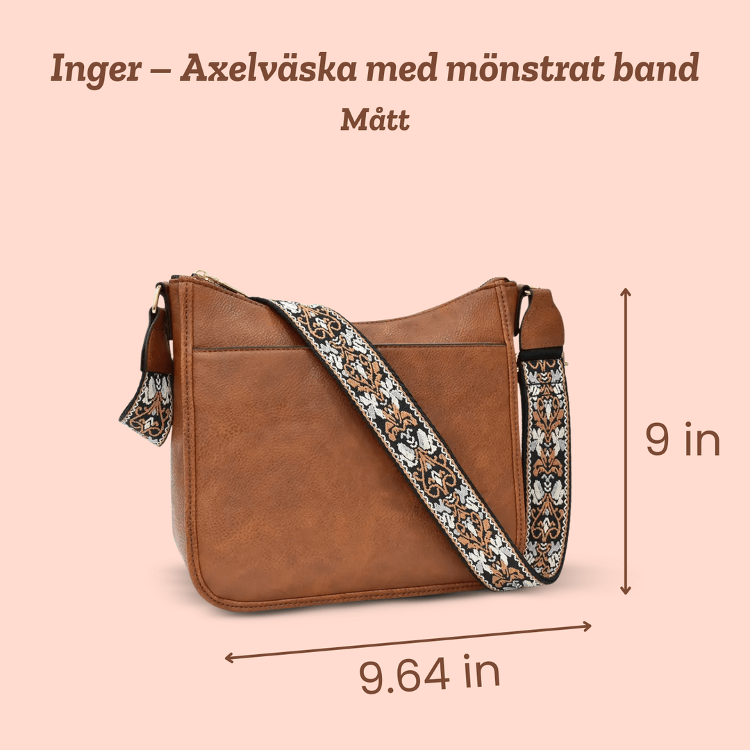 Inger – Axelväska med mönstrat band
