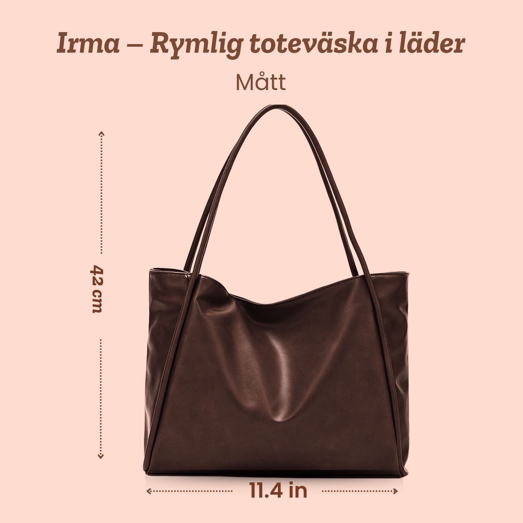 Irma – Rymlig toteväska i läder