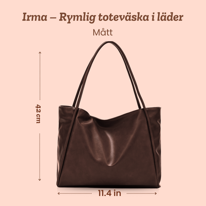 Irma – Rymlig toteväska i läder