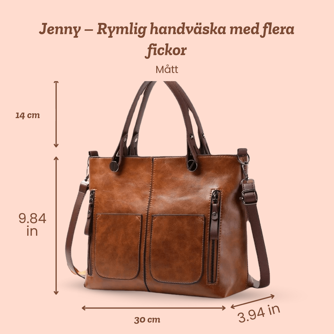 Jenny – Rymlig handväska med flera fickor