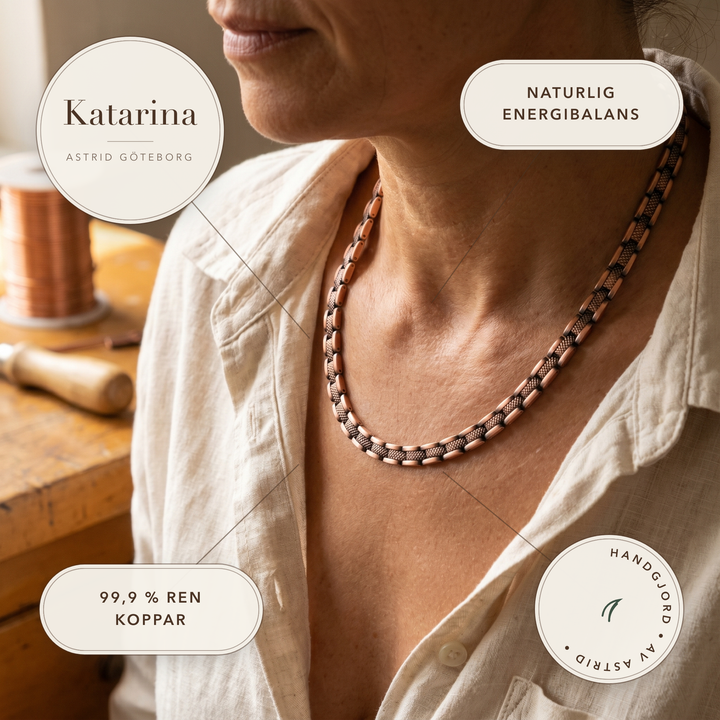 Katarina – Handgjort halsband i koppar