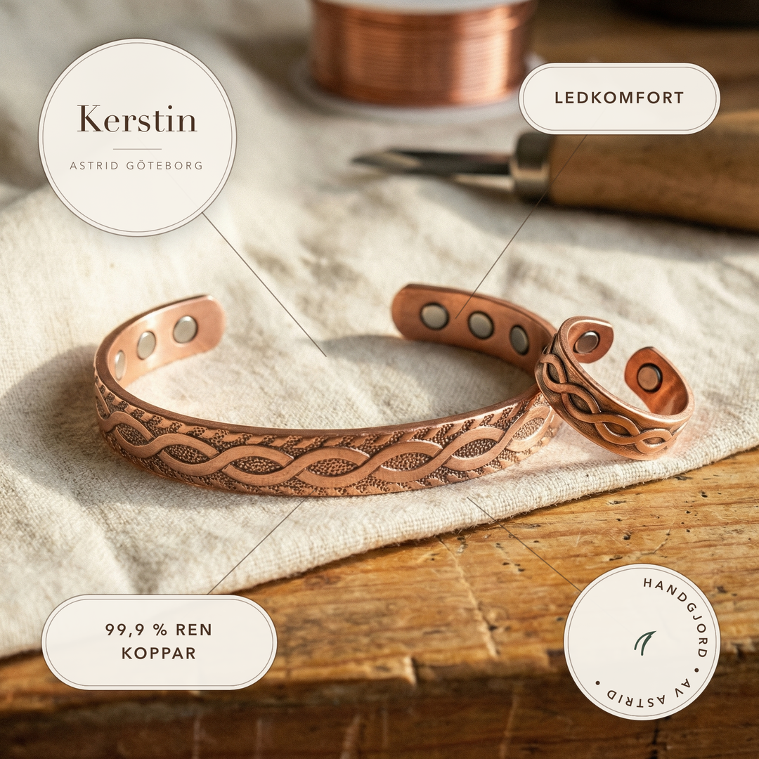 Kerstin – Keltiskt kopparmagneset med flätmönster