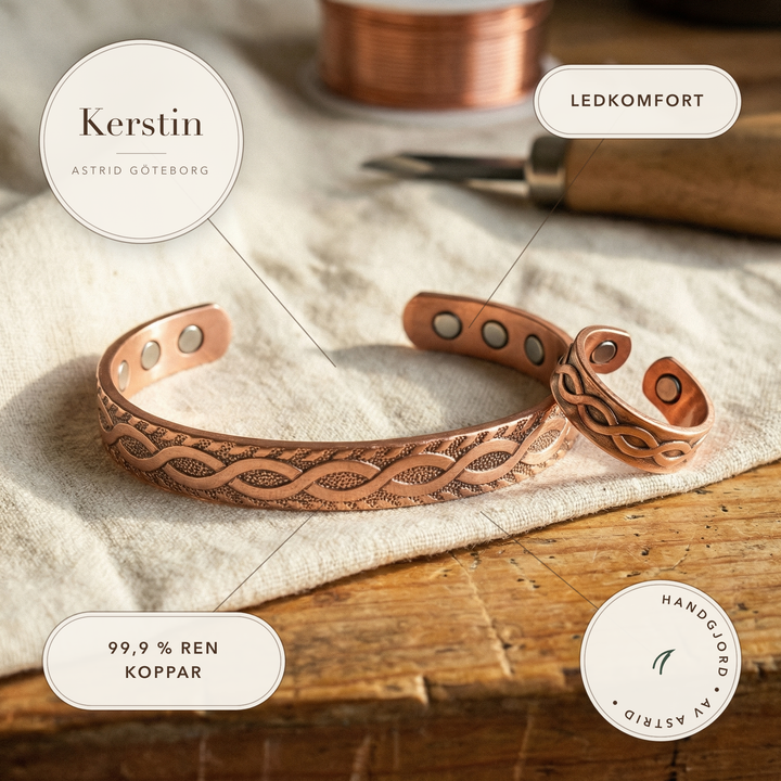 Kerstin – Keltiskt kopparmagneset med flätmönster