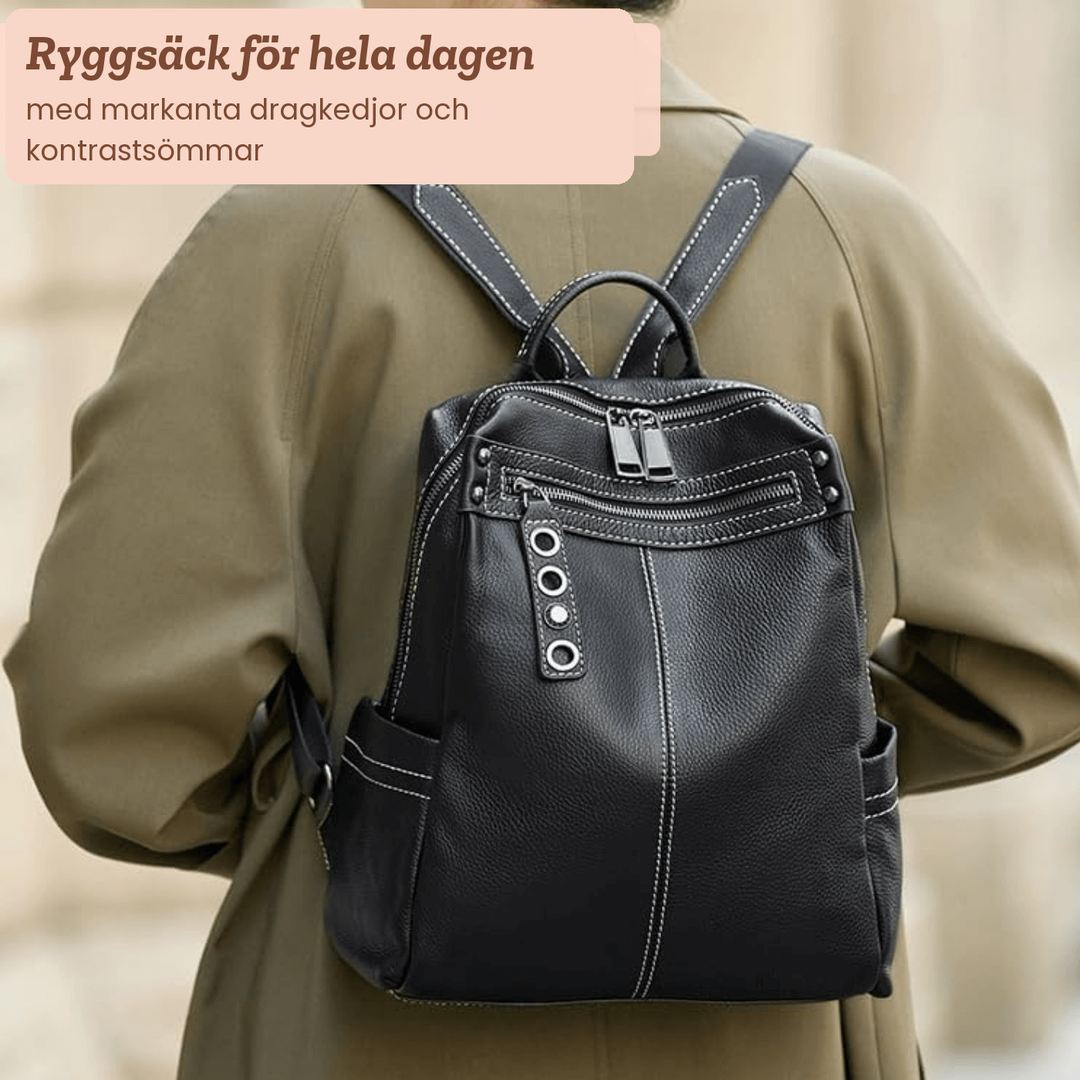 Malin – Rymlig ryggsäck i veganskt läder