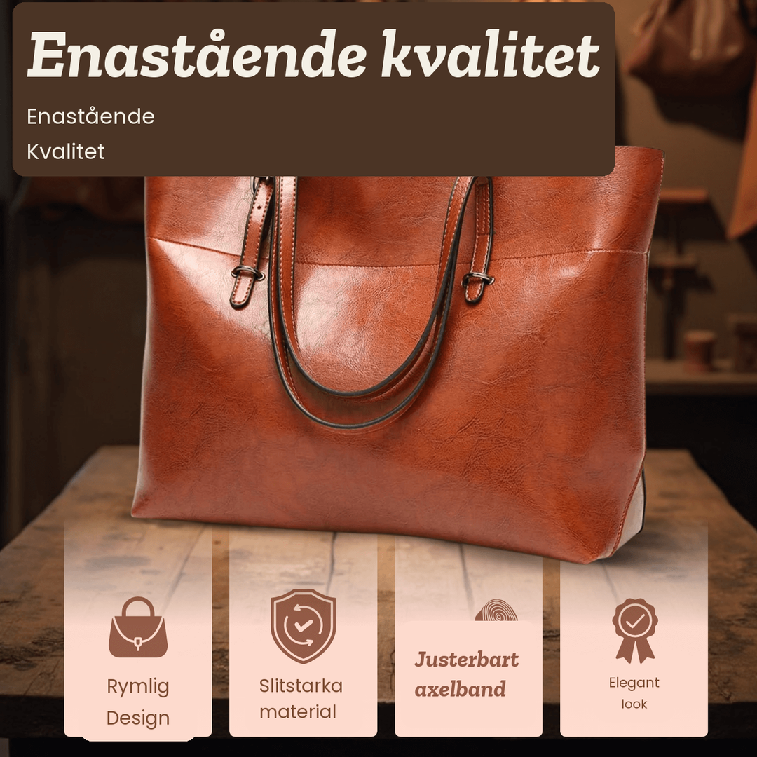 Rakel – Rymlig toteväska i läder