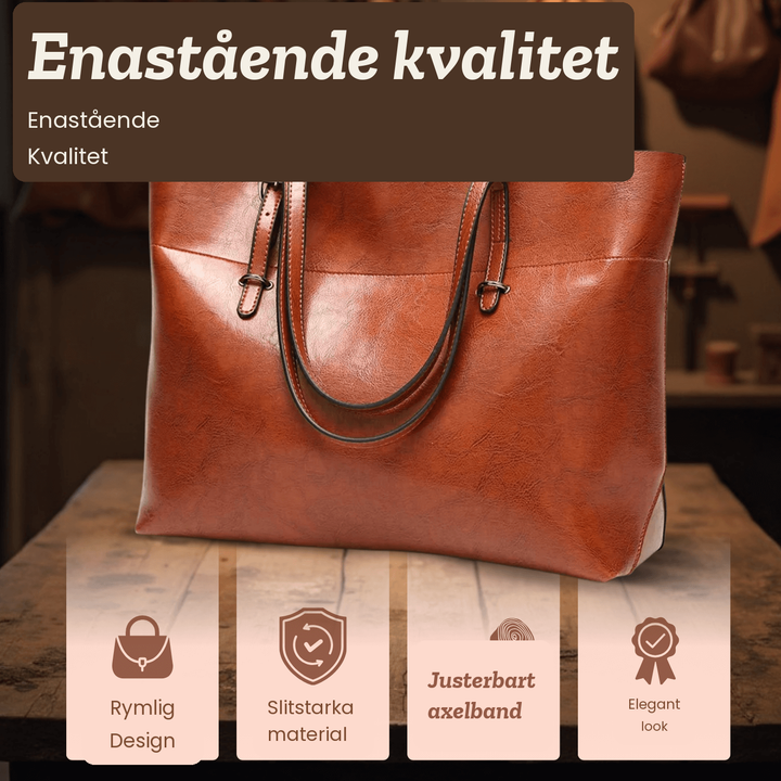Rakel – Rymlig toteväska i läder