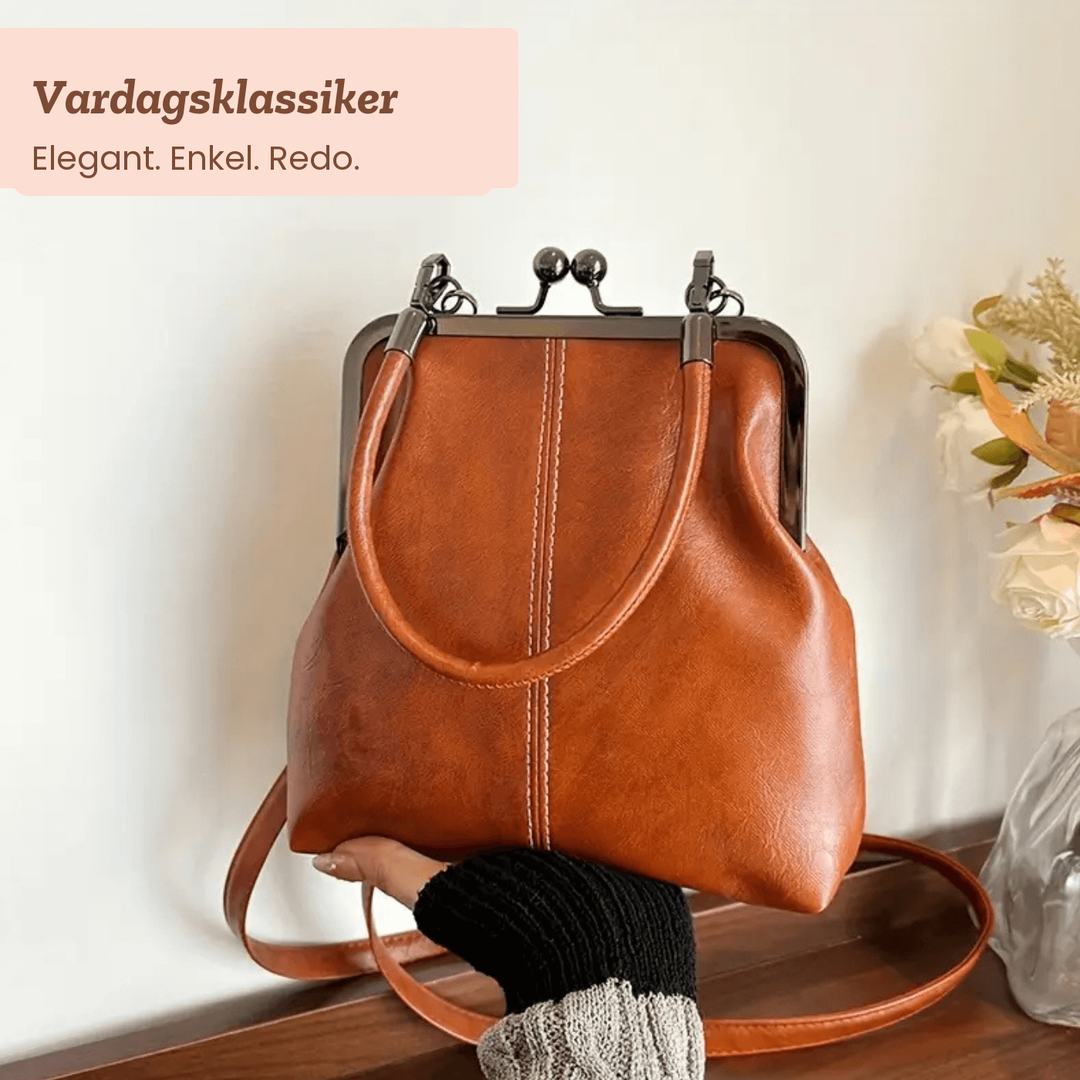Rebecka – Vintage handväska med klicklås