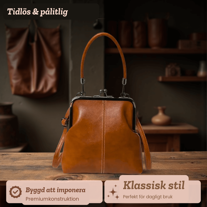 Rebecka – Vintage handväska med klicklås
