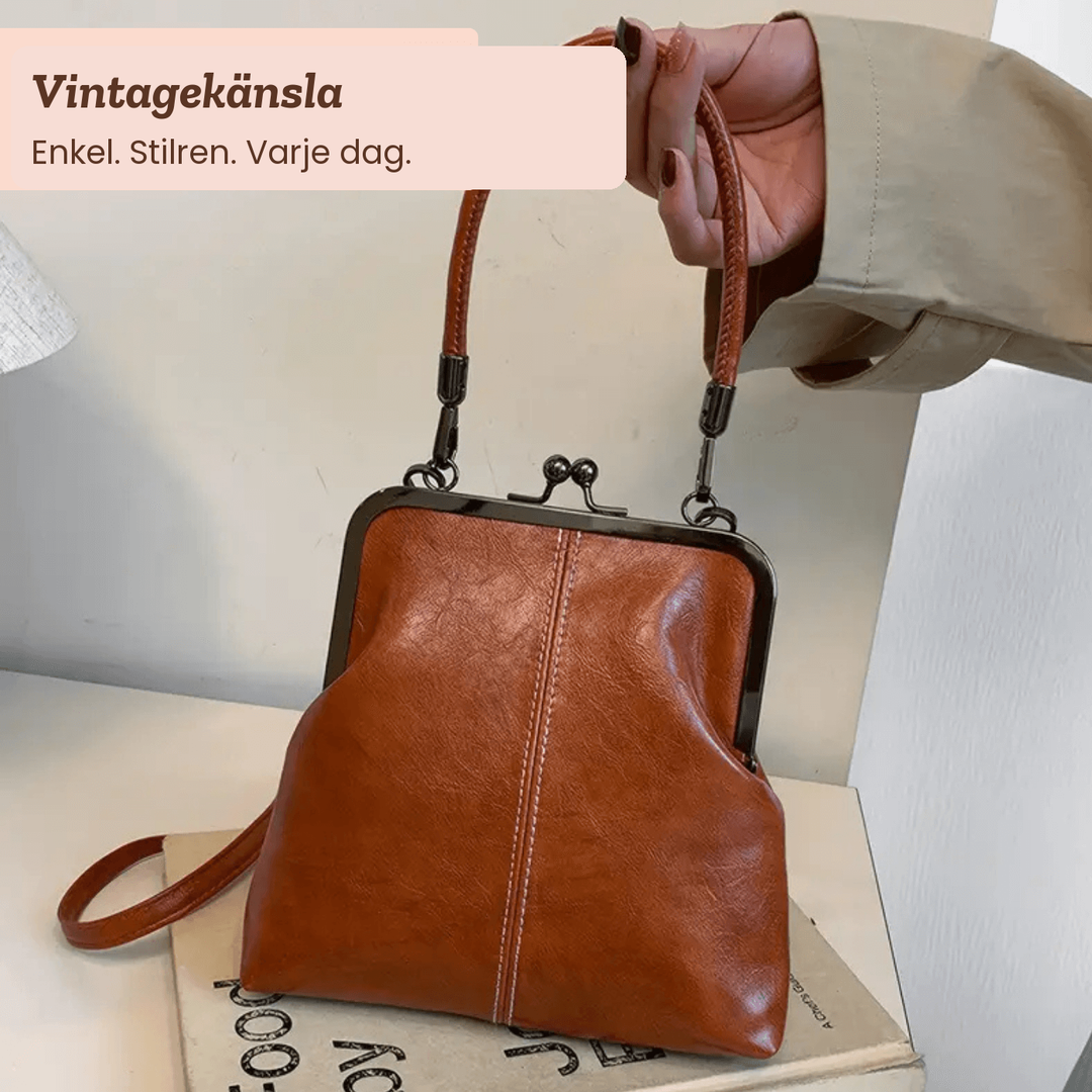 Rebecka – Vintage handväska med klicklås