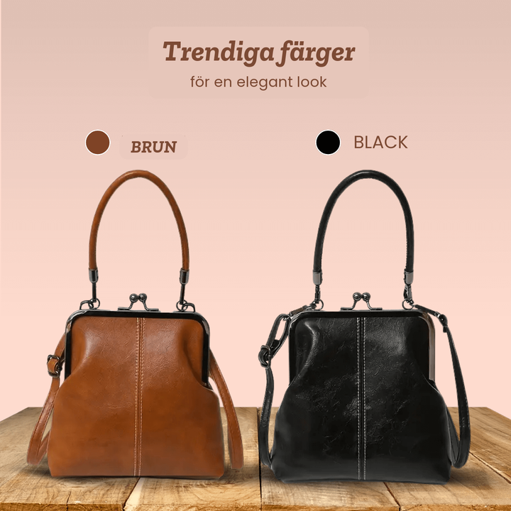 Rebecka – Vintage handväska med klicklås