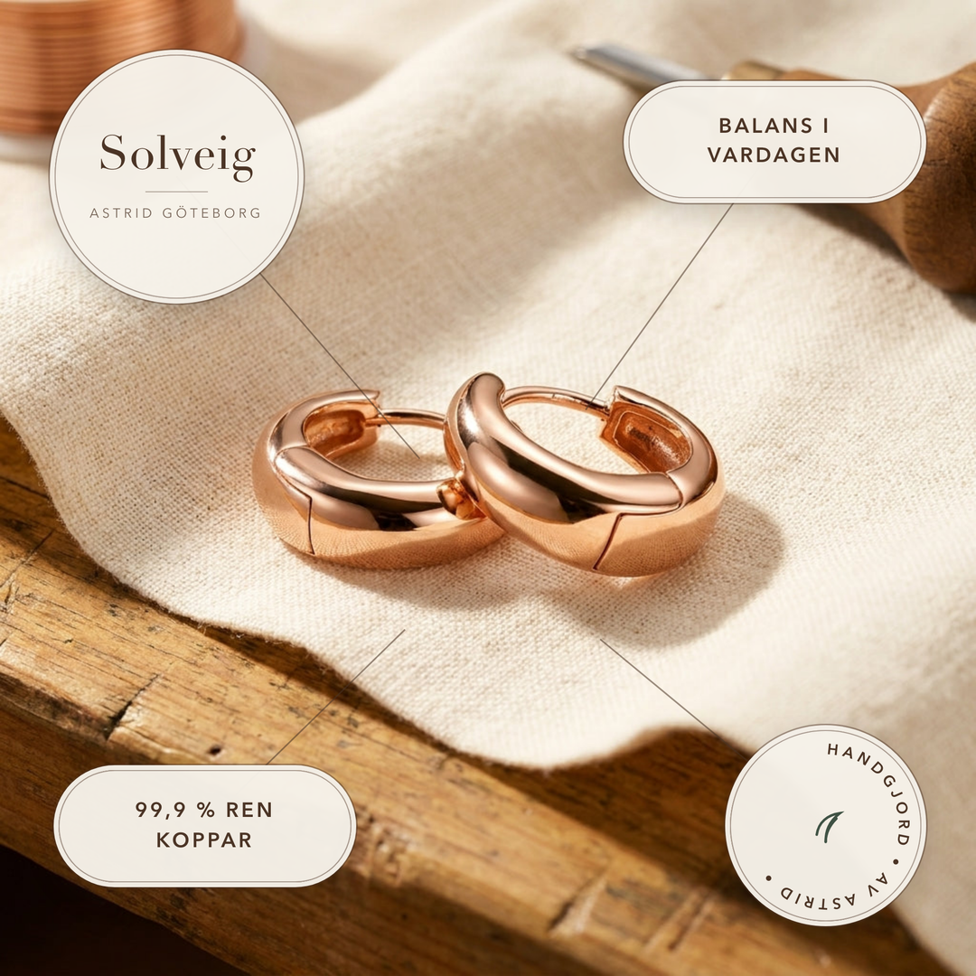 Solveig – Chunky hoops i äkta koppar
