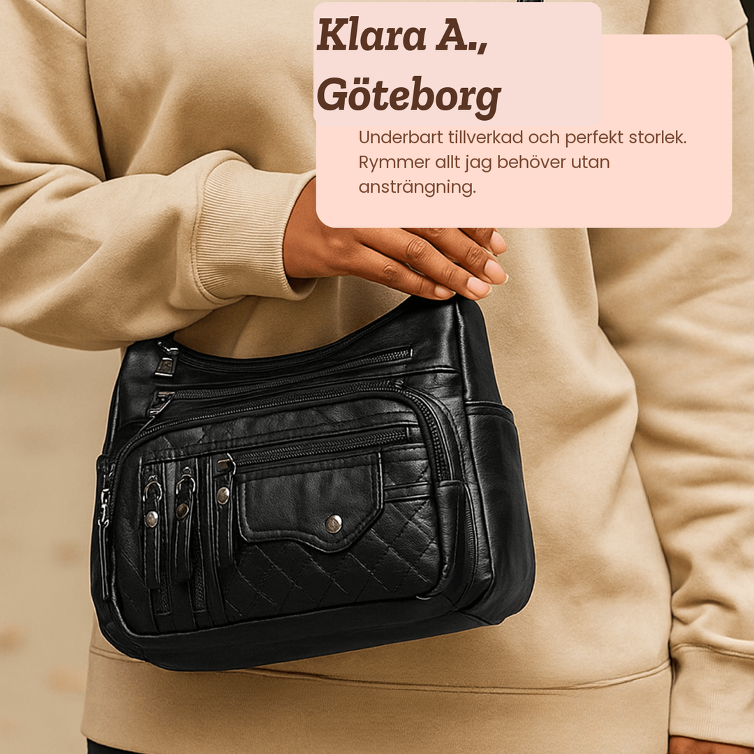 Solveig – Rymlig axelväska med flera fack