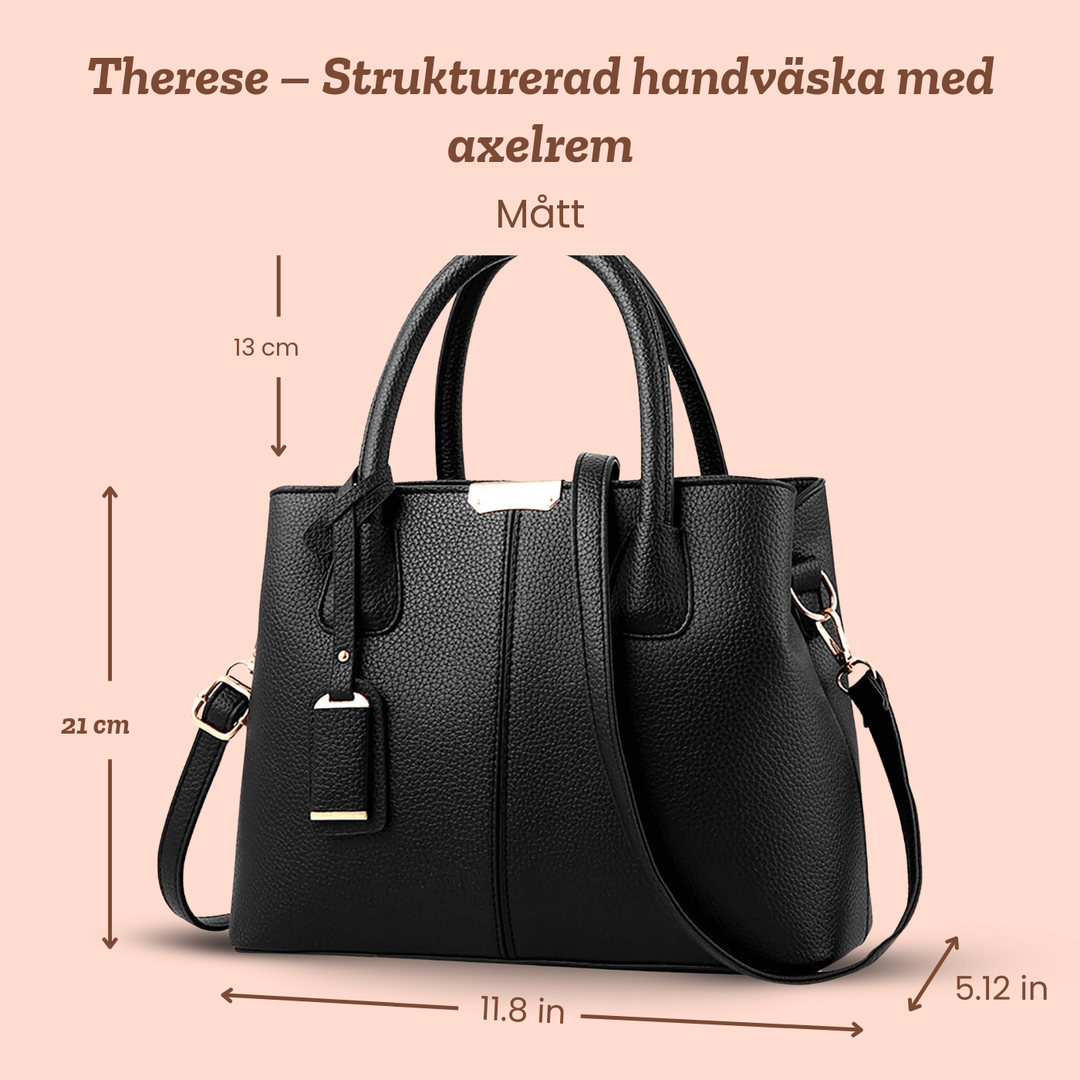 Therese – Strukturerad handväska med axelrem