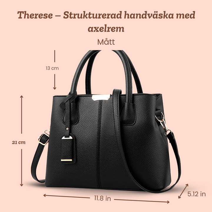 Therese – Strukturerad handväska med axelrem