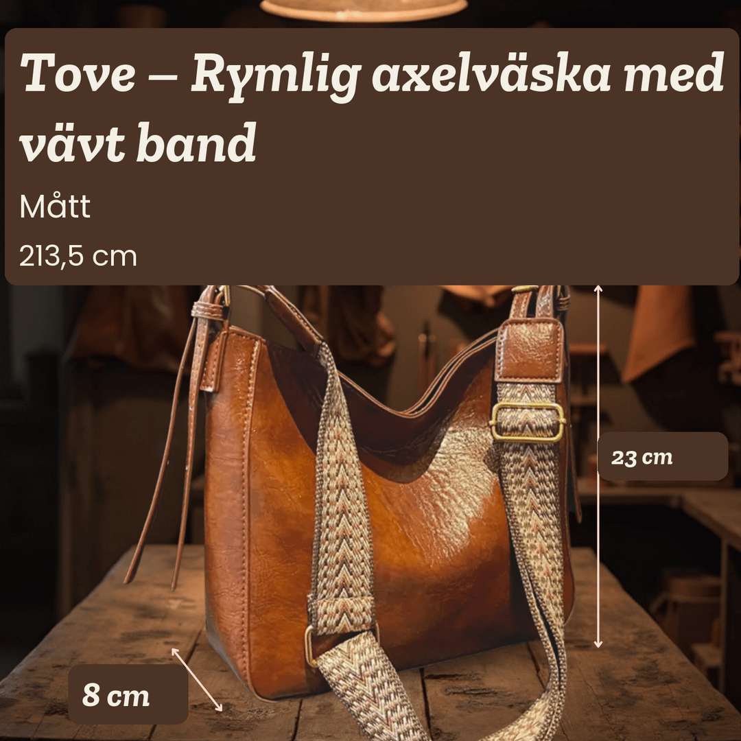 Tove – Rymlig axelväska med vävt band