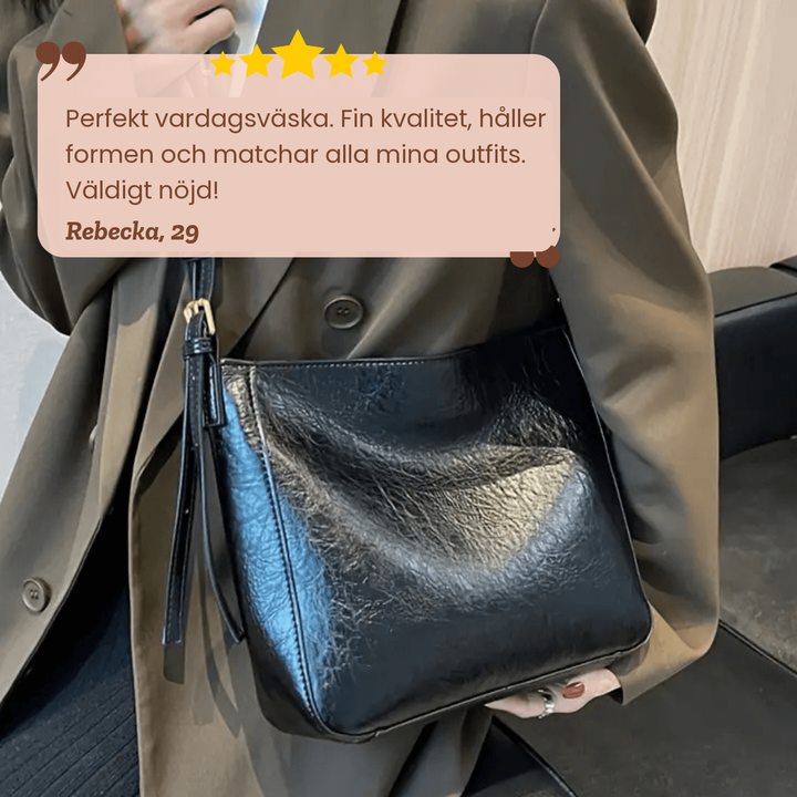 Tove – Rymlig axelväska med vävt band