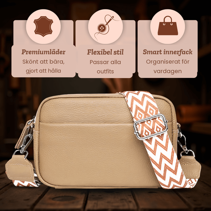 Vivi – Crossbodyväska med mönstrat axelband