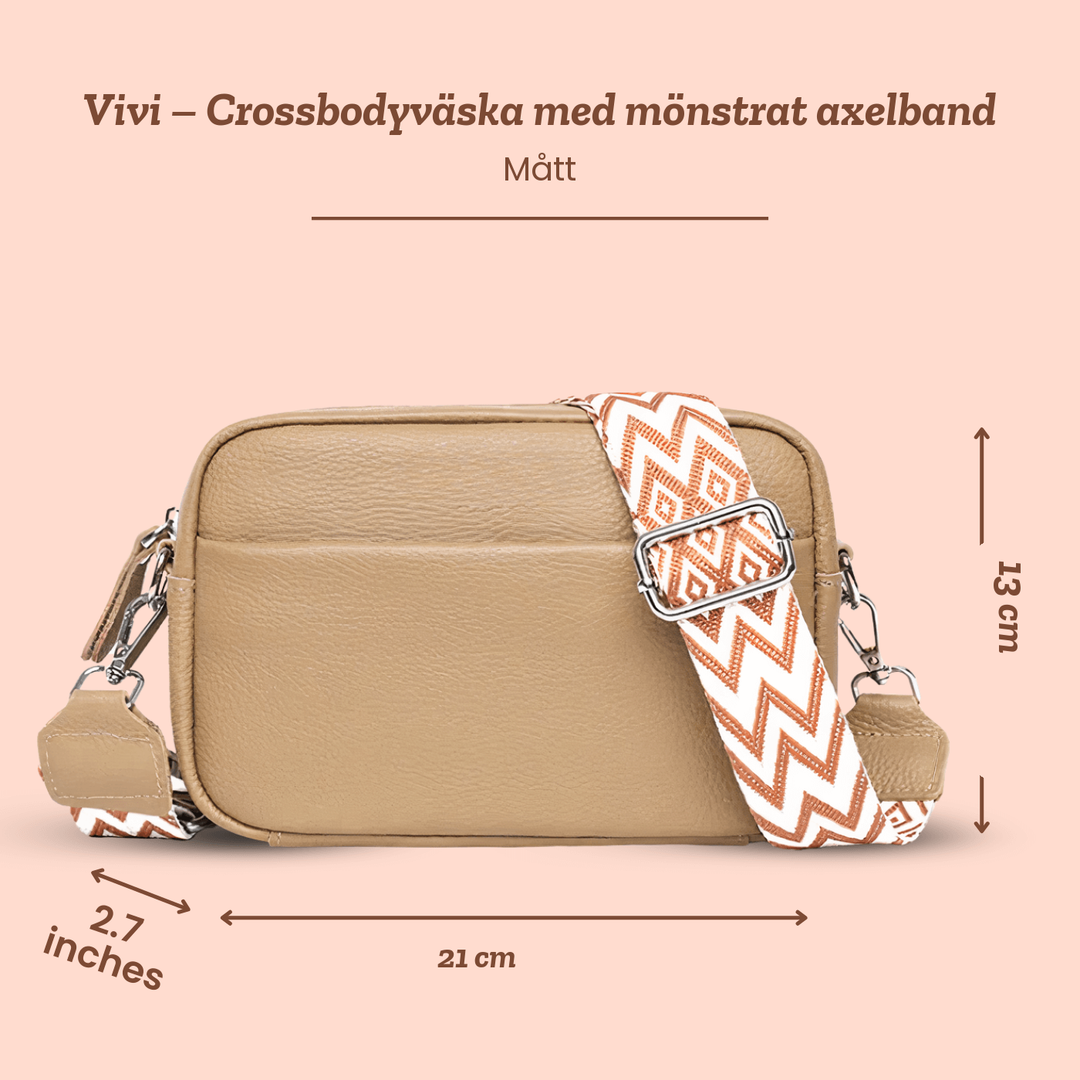 Vivi – Crossbodyväska med mönstrat axelband
