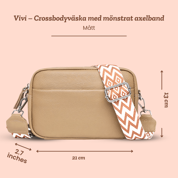 Vivi – Crossbodyväska med mönstrat axelband