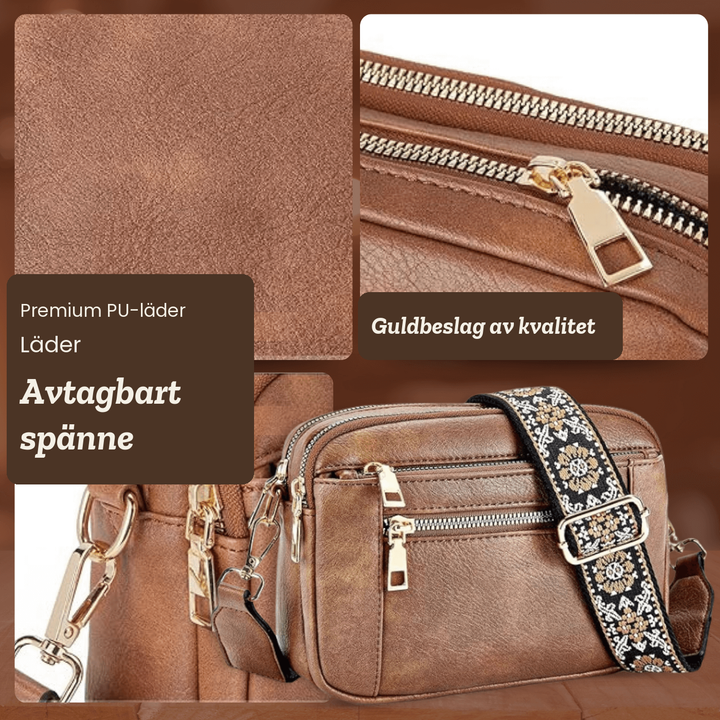 Yvonne – Crossbodyväska med vävt axelband