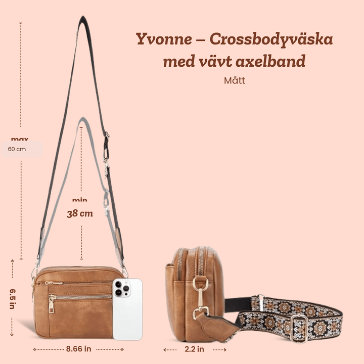 Yvonne – Crossbodyväska med vävt axelband